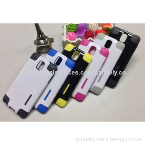 PC + TPU Case for Samsung Note 3, Double Injection with Stand, Multiple Colors Matched